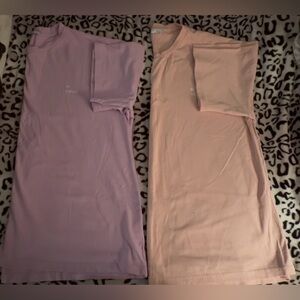 By Egreis Set of Two Pink and Purple Dad Tees - Large 🩷💜